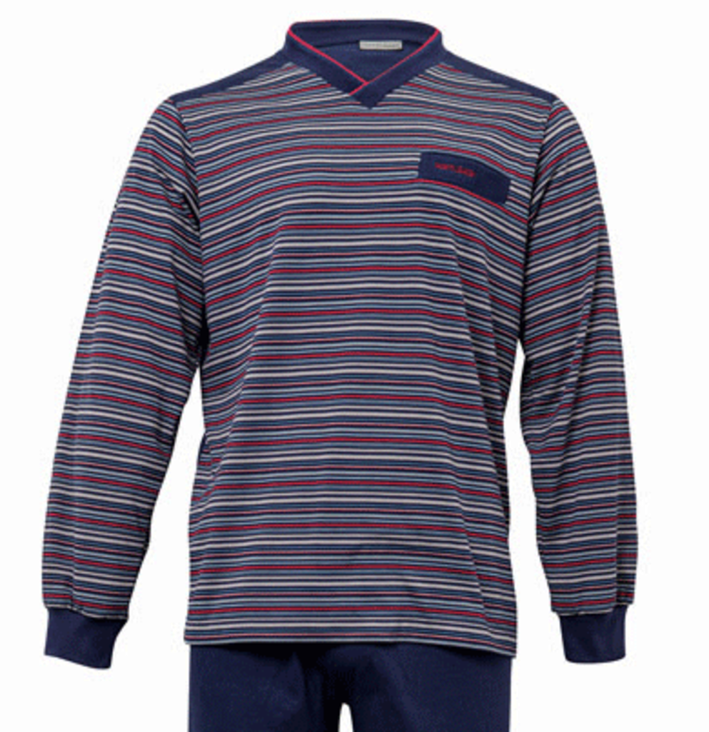 Lunatex Ritchie katoenen single jersey herenpyjama mt M t/m 4XL