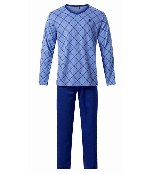 Lunatex Lunatex Bodhi heren pyjama katoen single jersey mt L t/m 4XL