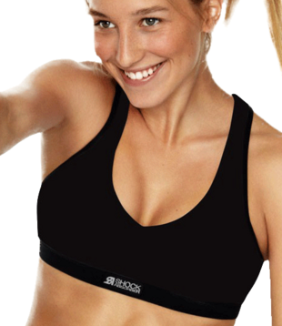 Push Up Sport top in basis kleur zwart mt D80