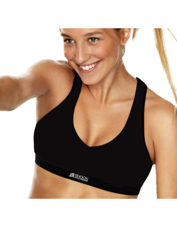 Push Up Sport top in basis kleur zwart mt D80