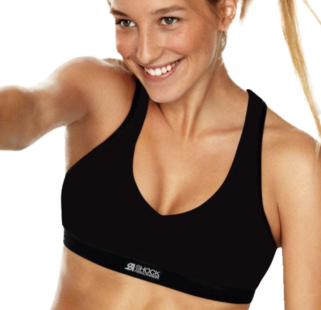 Shock Absorber  Push Up Sport top in basis kleur zwart mt D80