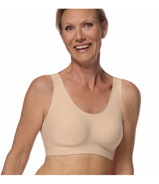 Amoena Amoena Linda Prothese Top zonder Beugel – Naadloos, Zacht & Uitneembare Paddings – Sand