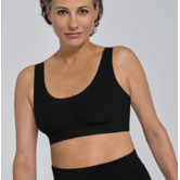 Amoena Linda naadloze prothese top zonder beugel – CuraLymph & 3D SensElast – Zwart