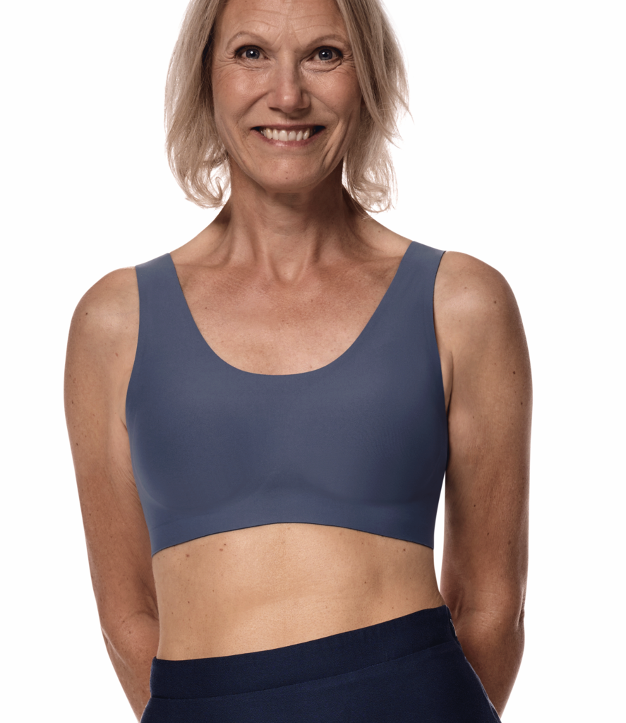Amoena Amoena Linda Prothese Top zonder Beugel – Naadloos, Zacht & Uitneembare Paddings – Indigo Blue