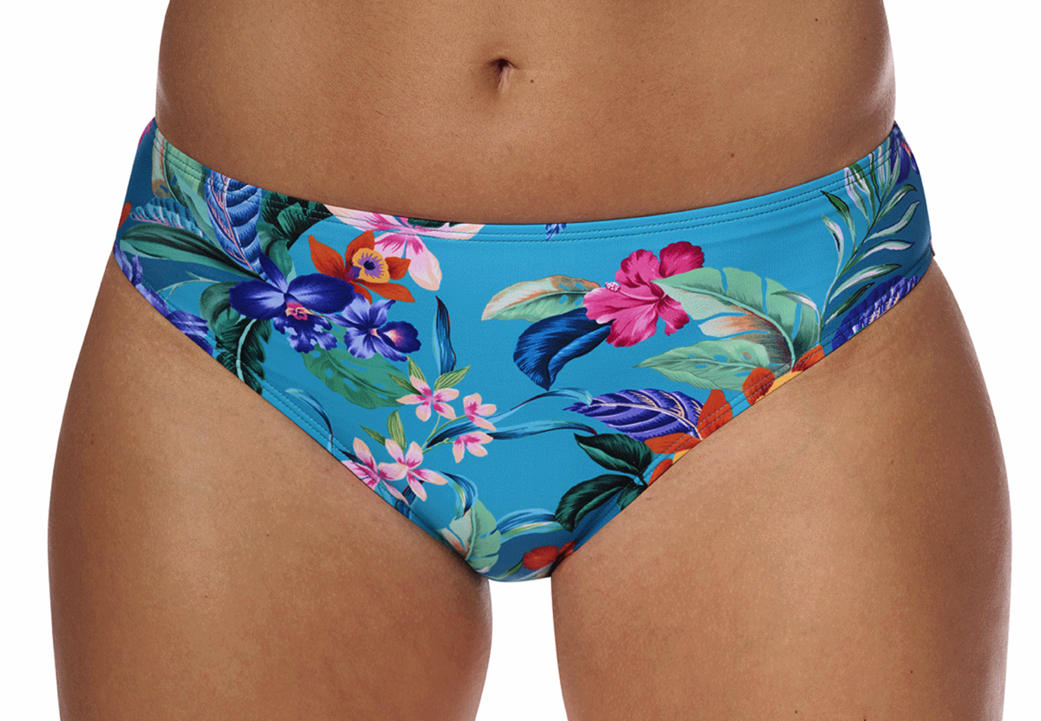 Amoena Alvor Bikinibroekje – Turquoise Botanische Print, LYCRA® XTRA LIFE™