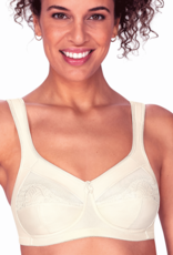Amoena  Amoena Isadora prothese bh zonder beugel – kleur ivoor – stevige tweedelige cup, katoenen/tule prothesehoesjes & elegant Paisley‑motief