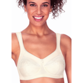 Amoena Isadora prothese bh zonder beugel – kleur ivoor – stevige tweedelige cup, katoenen/tule prothesehoesjes & elegant Paisley‑motief