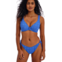 Nomad Nights high apex bikinitop met beugel kleur atlantich blue gecombineerd met elastisch borduursel