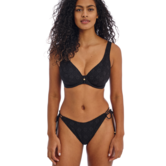 Freya Nomad Night high apex bikinitop met beugel kleur zwart gecombineerd met elastisch borduursel - Copy