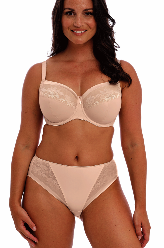 Fantasie  Illusion Bh met brede beugel & extra zij t de basis kleur naturel beige, mt supporD70 t/m I95 & J70 t/m M85