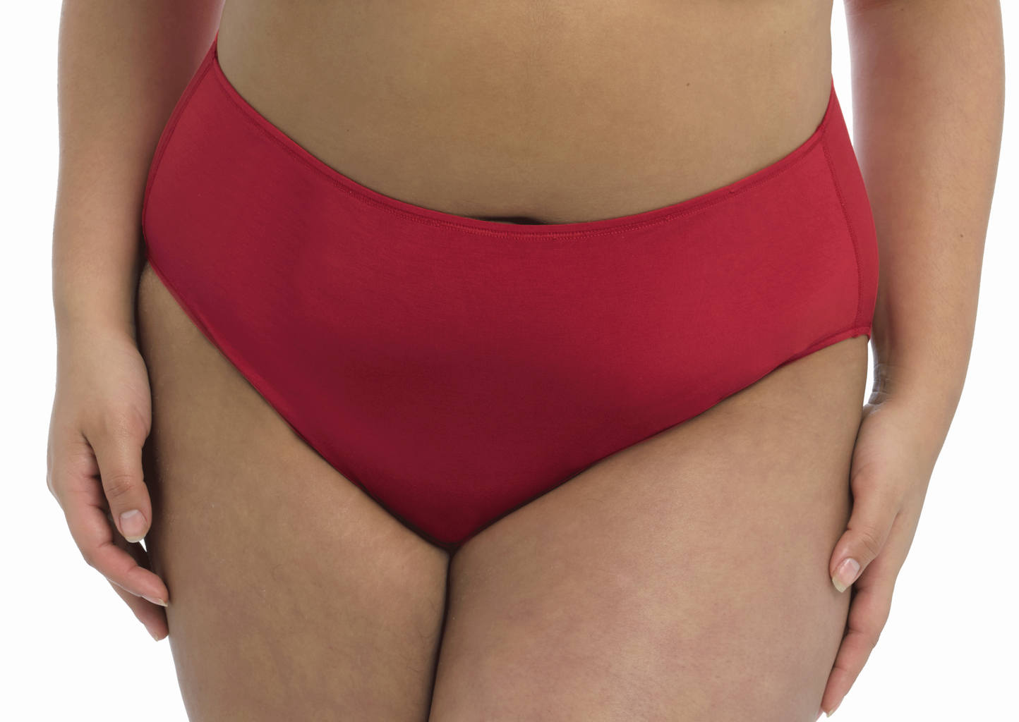 Elomi Smooth basic maxislip in zachte Tencel Modal, kleur rood