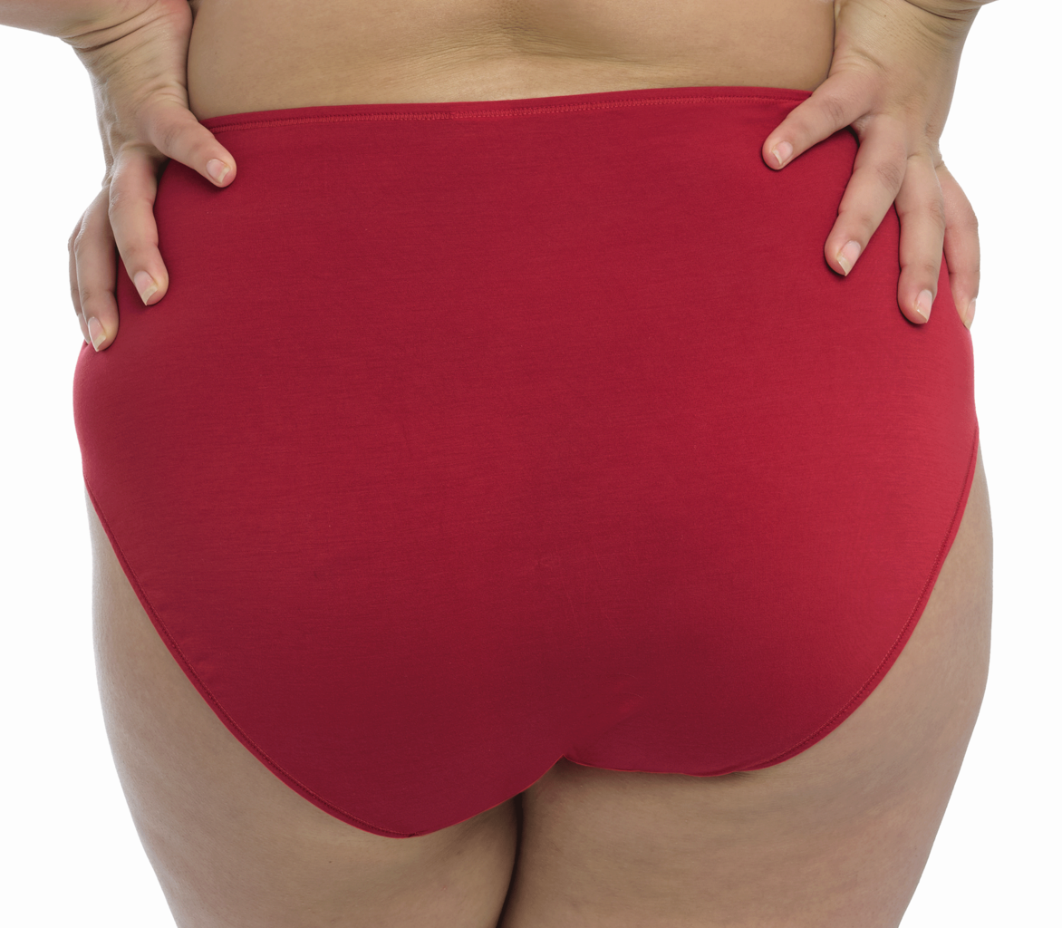 Elomi Smooth basic maxislip in zachte Tencel Modal, kleur rood