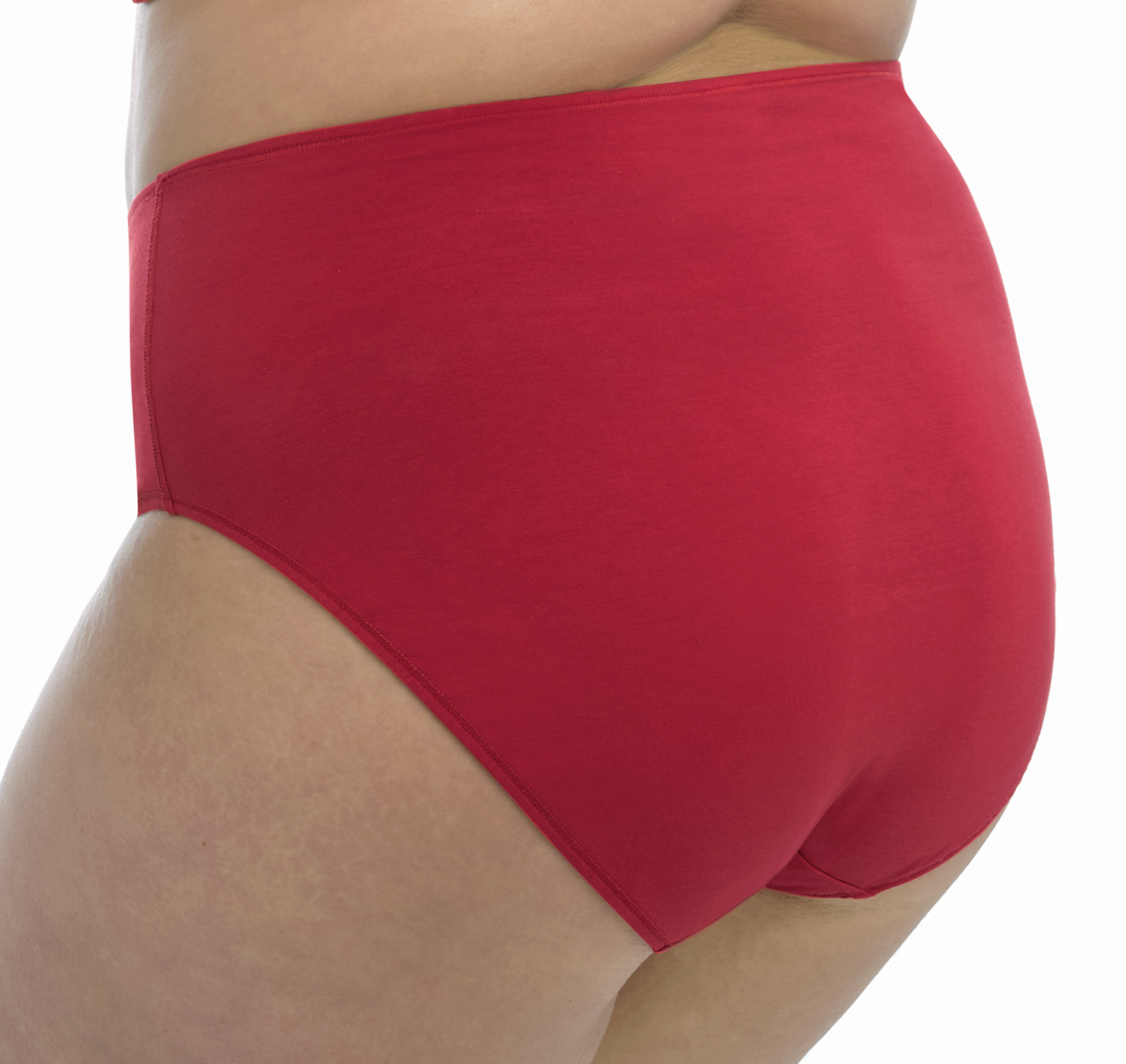 Elomi Smooth basic maxislip in zachte Tencel Modal, kleur rood
