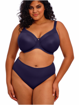 Elomi Smooth een gladde naadloze T-shirt bh met beugel kleur midnight blue