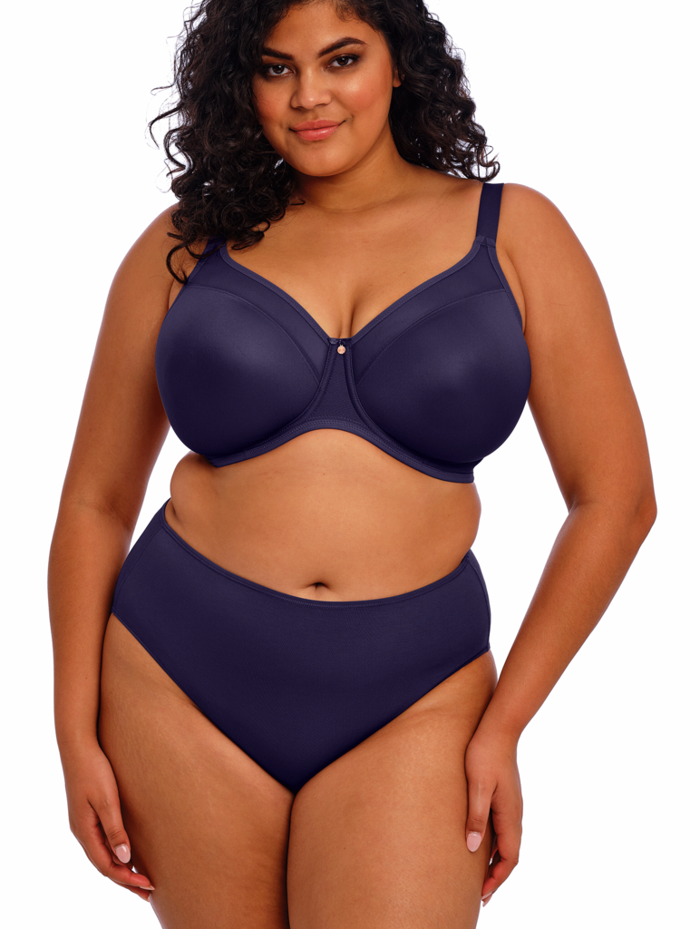 Elomi  Smooth een gladde naadloze T-shirt bh met beugel kleur midnight blue