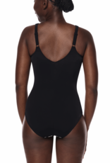 Amoena  Amoena Salta hooggesloten full body prothese badpak – Zwart/Off‑white Tribal