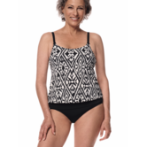 Amoena Salta tankinitop zonder beugel – Prothese tankini top Off‑white/Zwart  Bodyfashion Born