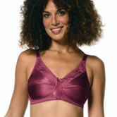 Amoena Nancy prothese bh zonder beugel – dark rouge – met CoolMax® prothesehoesjes – zachte ondersteuning & tijdloos comfort