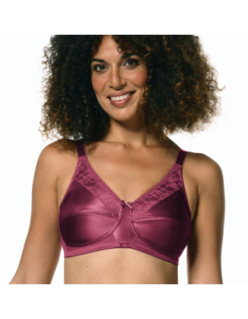 Amoena Nancy prothese bh dark rouge zonder beugel & CoolMax hoesjes