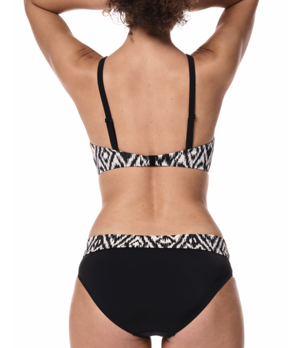 Amoena  Amoena Salta bandeau prothese bikinitop zonder beugel – Off‑white/Zwart