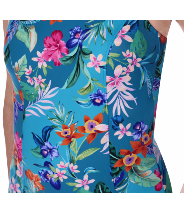 Amoena  Amoena Alvor Hooggesloten Prothese Badpak Zonder Beugel – Turquoise Botanische Print