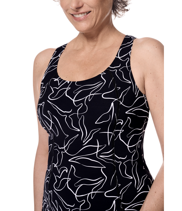 Amoena  Amoena Lagos prothese tankinitop zonder beugel – Zwart/Wit