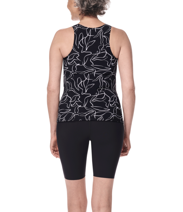 Amoena  Amoena Lagos prothese tankinitop zonder beugel – Zwart/Wit