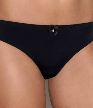 After Eden Basic String Faro kleur zwart met elastisch borduursel achterkant mt S t/m XXL