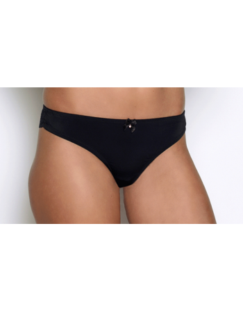 After Eden Basic String Faro kleur zwart met elastisch borduursel achterkant mt S t/m XXL