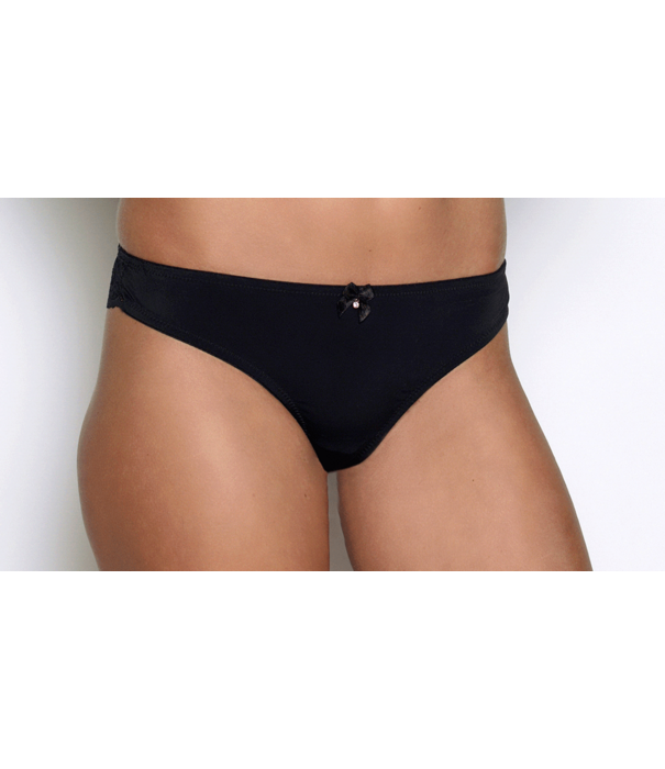 After Eden After Eden Basic String Faro kleur zwart met elastisch borduursel achterkant mt S t/m XXL