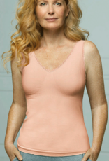 Amoena  Kitty naadloze Top zonder beugel & uitneembare paddings hoog katoen gehalte kleur blush