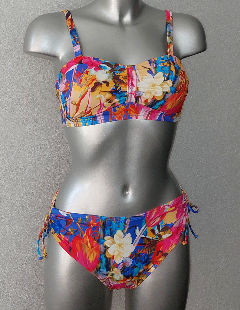 Amoena  Kuala Lumpur (Prothese) bikinitop zonder beugel, bandeau model met  frisse bloemenprint