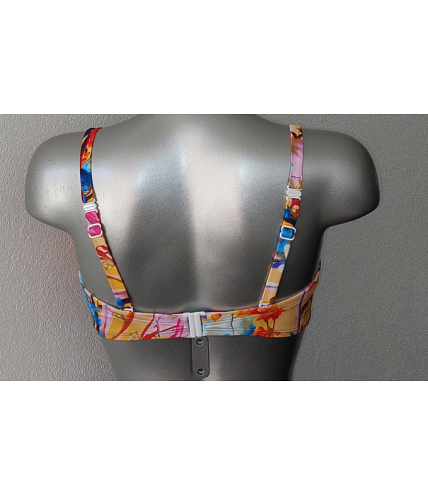 Amoena   Kuala Lumpur (Prothese) bikinitop zonder beugel, bandeau model met  frisse bloemenprint
