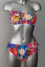 Kuala Lumpur (Prothese) bikinitop zonder beugel, bandeau model met  frisse bloemenprint