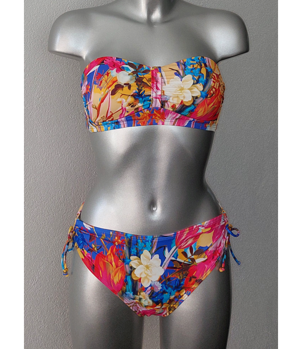 Amoena   Kuala Lumpur (Prothese) bikinitop zonder beugel, bandeau model met  frisse bloemenprint
