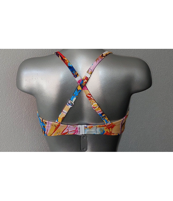 Amoena   Kuala Lumpur (Prothese) bikinitop zonder beugel, bandeau model met  frisse bloemenprint