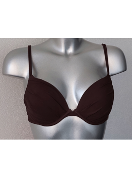 Catamar bikinitop met beugel & lichte gelvulling in cups kleur choco