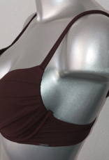Catamar  bikinitop met beugel & lichte gelvulling in cups kleur choco