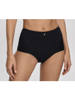 Susa Susa Capri microfaser maxislip met licht corrigerend voorpand basis kleur zwart