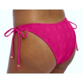 Freya Nomad Nights laag model bikinibroekje  met sierstrikjes kleur fuchsia