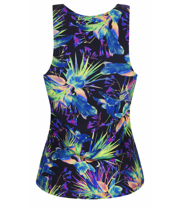 Amoena  Amoena Lagos aansluitende prothese Tankinitop zonder beugel, kleur zwart-print multicolour