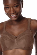Amoena  Amoena Isadora prothese bh zonder beugel – kleur  mocha – stevige tweedelige cup, katoenen prothesehoesjes & elegant Paisley‑motief