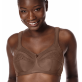 Amoena Isadora prothese bh zonder beugel – kleur  mocha – stevige tweedelige cup, katoenen prothesehoesjes & elegant Paisley‑motief