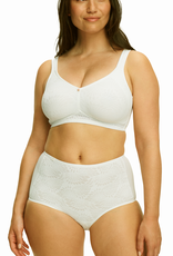 Susa Sevilla bh zonder beugel basis kleur ivoor, gecombineerd met ingeweven borduursel
