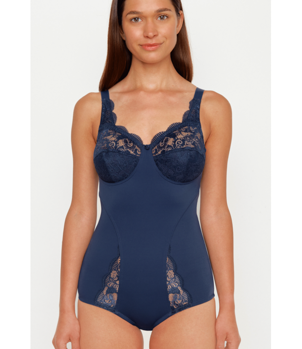 Susa Susa Latina microfaser body zonder beugel in Marine – luxueus en zacht