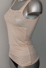 Nina von C Nina von C- Liviya (prothese) top in modal/viscose kwaliteit met breed elastisch kant kleur peach