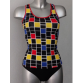 Sapph  Expression cotton stretch top zwart of wit met print