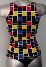 Sapph   Expression cotton stretch top zwart of wit met print