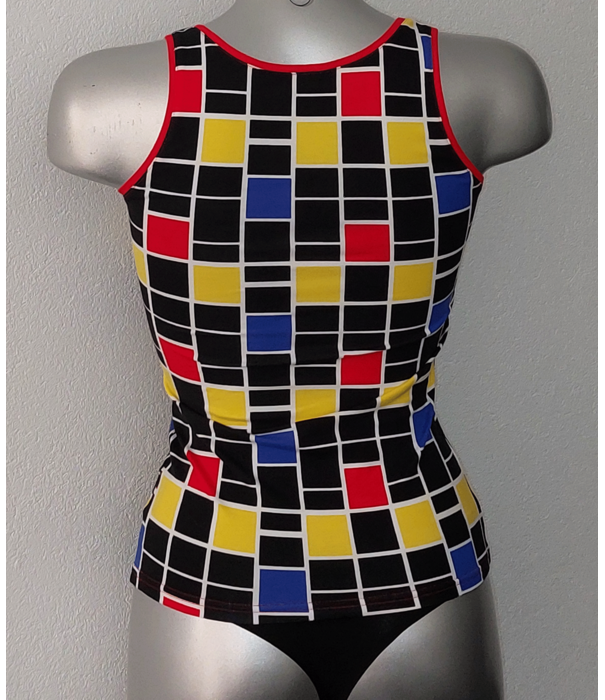 Sapph Sapph  Expression cotton stretch top zwart of wit met print