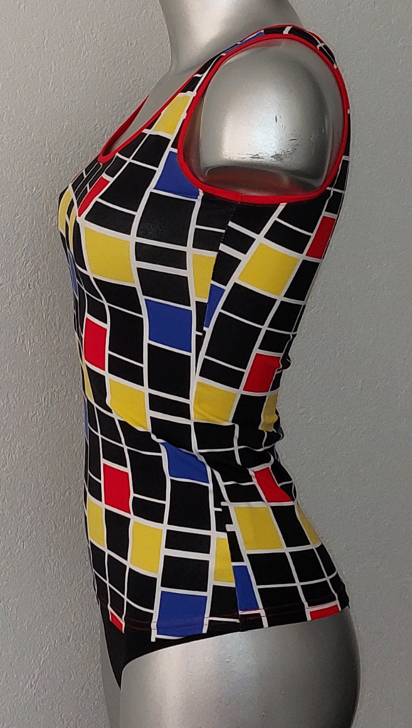 Sapph   Expression cotton stretch top zwart of wit met print